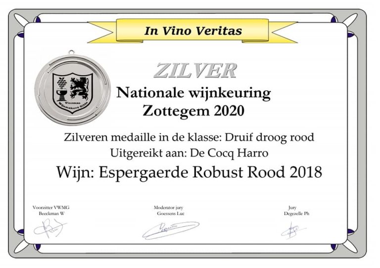 Harro de Cocq - Espergaerde Robuust Rood 2018 - Zilver 2020